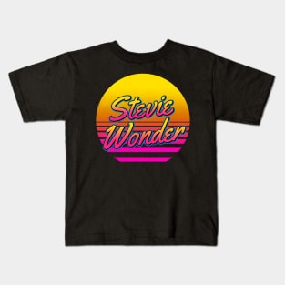 Wonder Personalized Name Birthday Retro 80s Styled Gift Kids T-Shirt